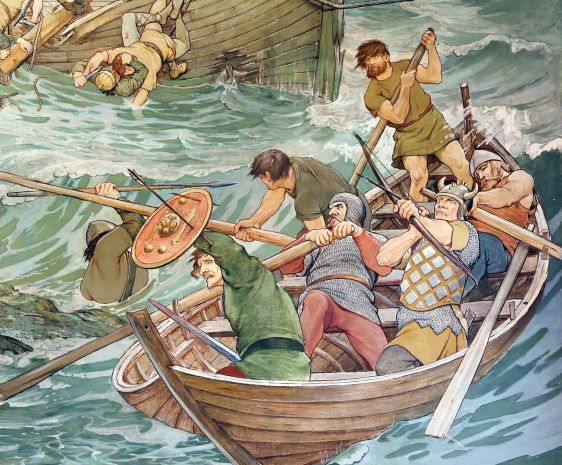 Artist's impression of a scene from Largs 1263